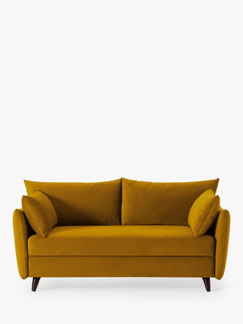 Model 08 Range, Swyft Model 08 2.5 Seater Sofa Bed, Dark Leg, Velvet Mustard