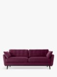 Swyft Model 10 Medium 3 Seater Sofa, Dark Leg, Eco Velvet Damson