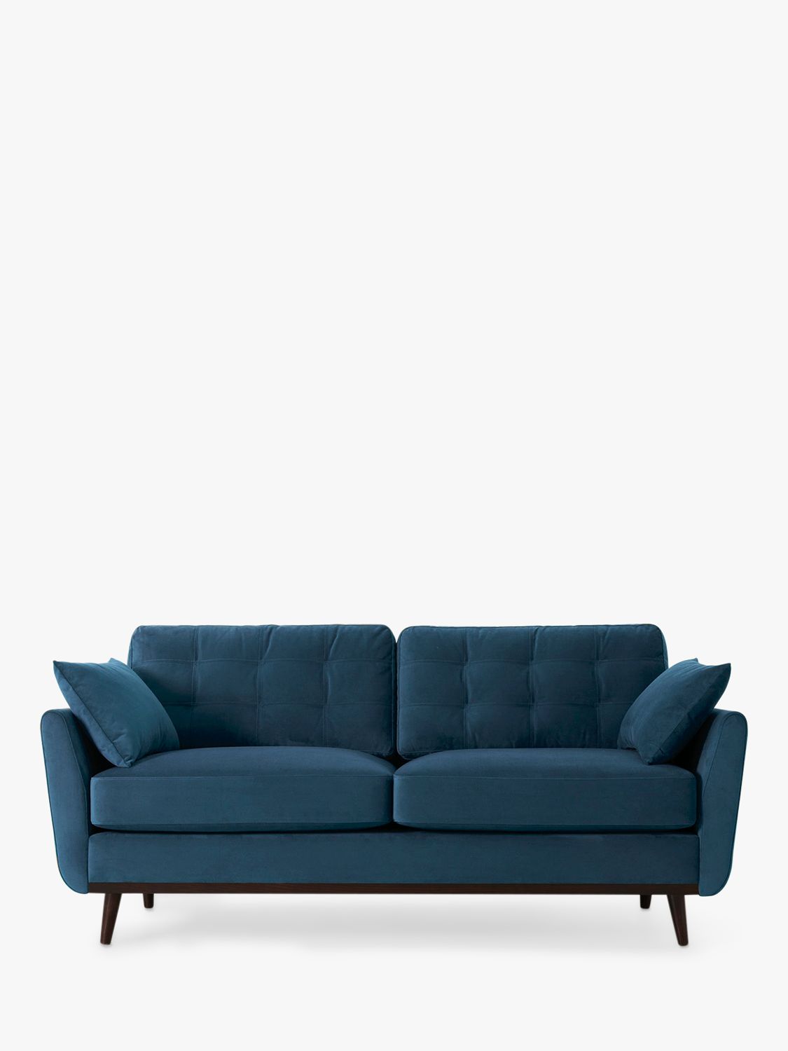 Model 10 Range, Swyft Model 10 Medium 2 Seater Sofa, Dark Leg, Velvet Teal