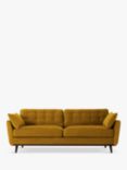 Swyft Model 10 Medium 3 Seater Sofa, Dark Leg, Velvet Mustard