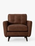 Swyft Model 10 Armchair, Dark Leg, Faux Leather Chestnut