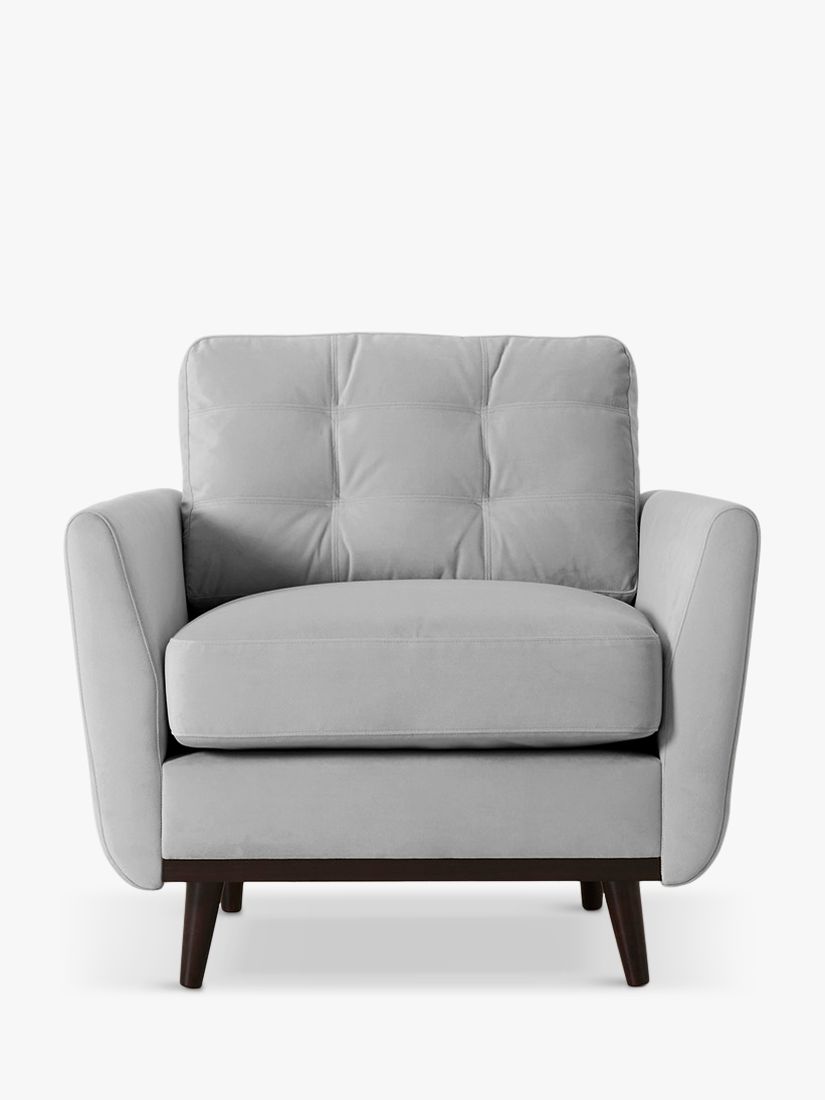 Model 10 Range, Swyft Model 10 Armchair, Dark Leg, Velvet Light Grey