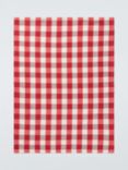 John Lewis Gingham Cotton Tea Towel, Red