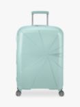 American Tourister Starvibe 67cm Expandable 4-Wheel Medium Suitcase Case, Met Surf Blue