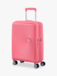 American Tourister Soundox 4 Wheel Expandable Suitcase, 55cm, Sunkissed Coral