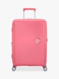 American Tourister Soundbox 4-Wheel 67CM Medium Expandable Suitcase, Cobalt Blue, Sunkissed Coral