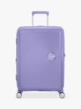 American Tourister Soundbox 4-Wheel 67CM Medium Expandable Suitcase, Cobalt Blue, Lavender