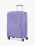 American Tourister Soundbox 4-Wheel 67CM Medium Expandable Suitcase, Cobalt Blue, Lavender