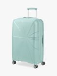 American Tourister Starvibe 4-Wheel 77cm Expandable Large Suitcase Case, Met Surf Blue