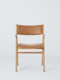 John Lewis X-Ray Leather Dining Armchair, Oak/Camel