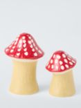 John Lewis Mushroom Stoneware Salt & Pepper Shaker Set, Red