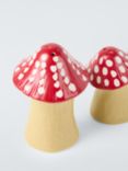 John Lewis Mushroom Stoneware Salt & Pepper Shaker Set, Red