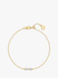 Sif Jakobs Jewellery Ellera Ovale Facet Cut White Zirconia Chain Bracelet, Gold
