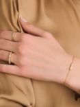 Sif Jakobs Jewellery Facet Cut White Zirconia Chain Bracelet, Gold