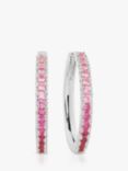 Sif Jakobs Jewellery Pink Zirconia Medium Hoop Earrings