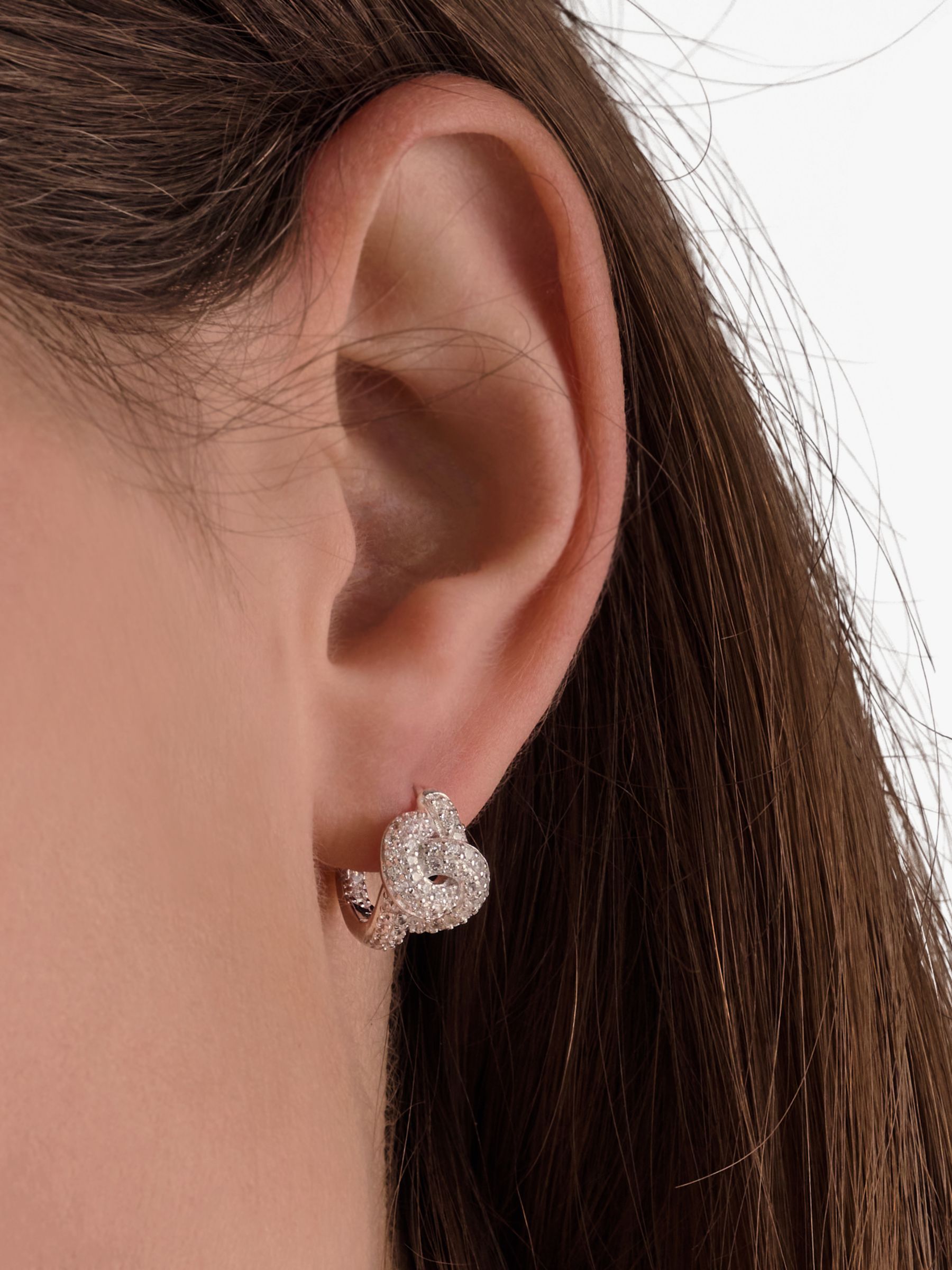 Buy Sif Jakobs Jewellery Cubic Zirconia Knot Stud Earrings Online at johnlewis.com