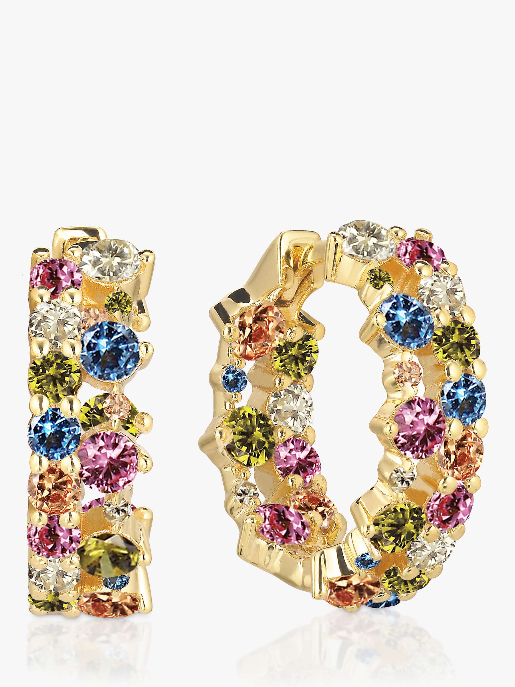 Buy Sif Jakobs Jewellery Multi Coloured Hoop Earrings, Gold/Multi Online at johnlewis.com