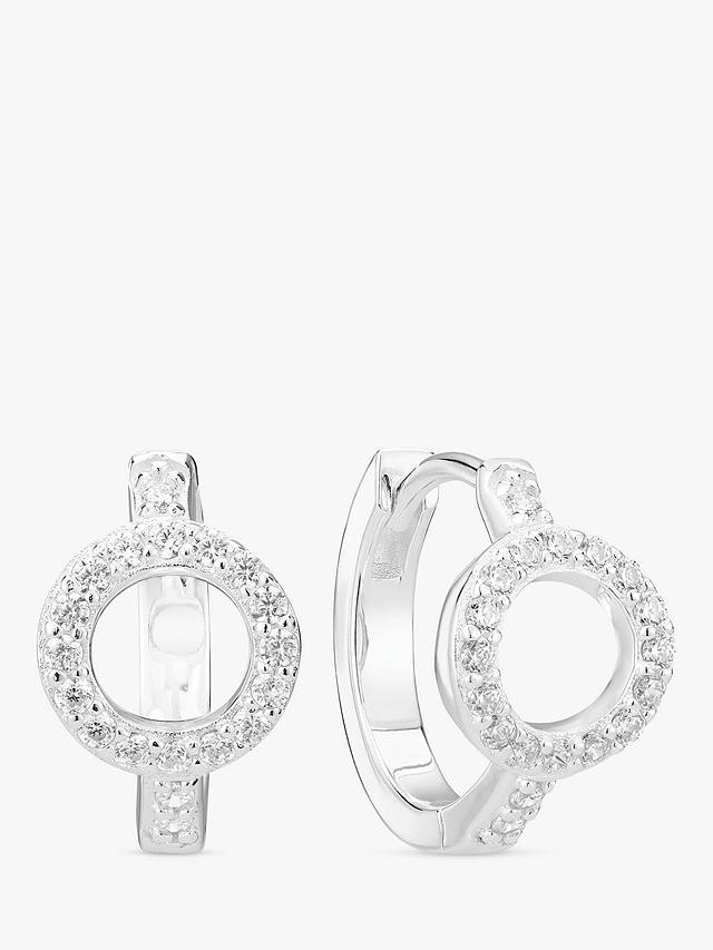 Sif Jakobs Jewellery Cubic Zirconia Circle Hoop Earrings, Silver