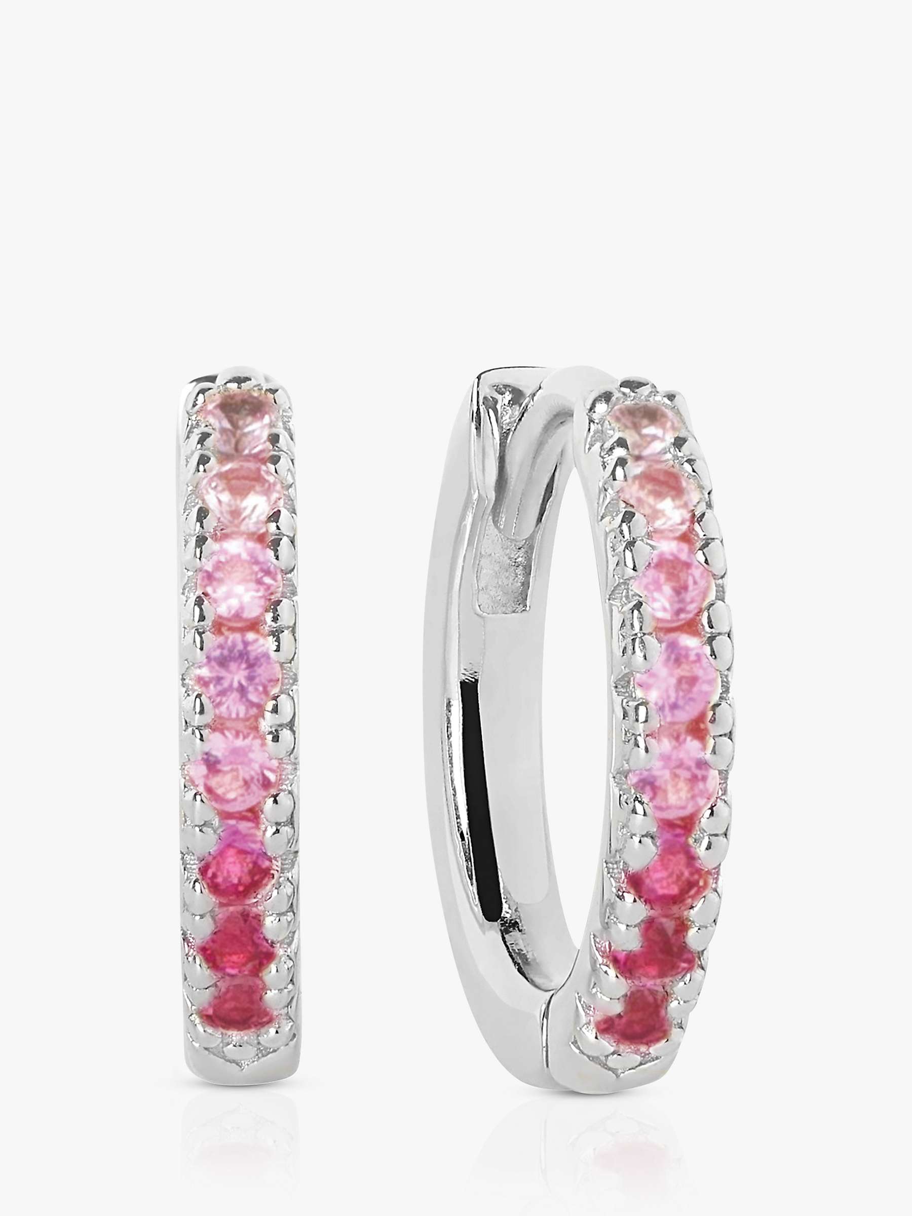 Buy Sif Jakobs Jewellery Pink Zirconia Small Hoop Earrings Online at johnlewis.com