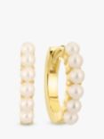 Sif Jakobs Jewellery Small Pearl Hoop Earrings, Gold