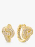 Sif Jakobs Jewellery Cubic Zirconia Knot Stud Earrings, Gold
