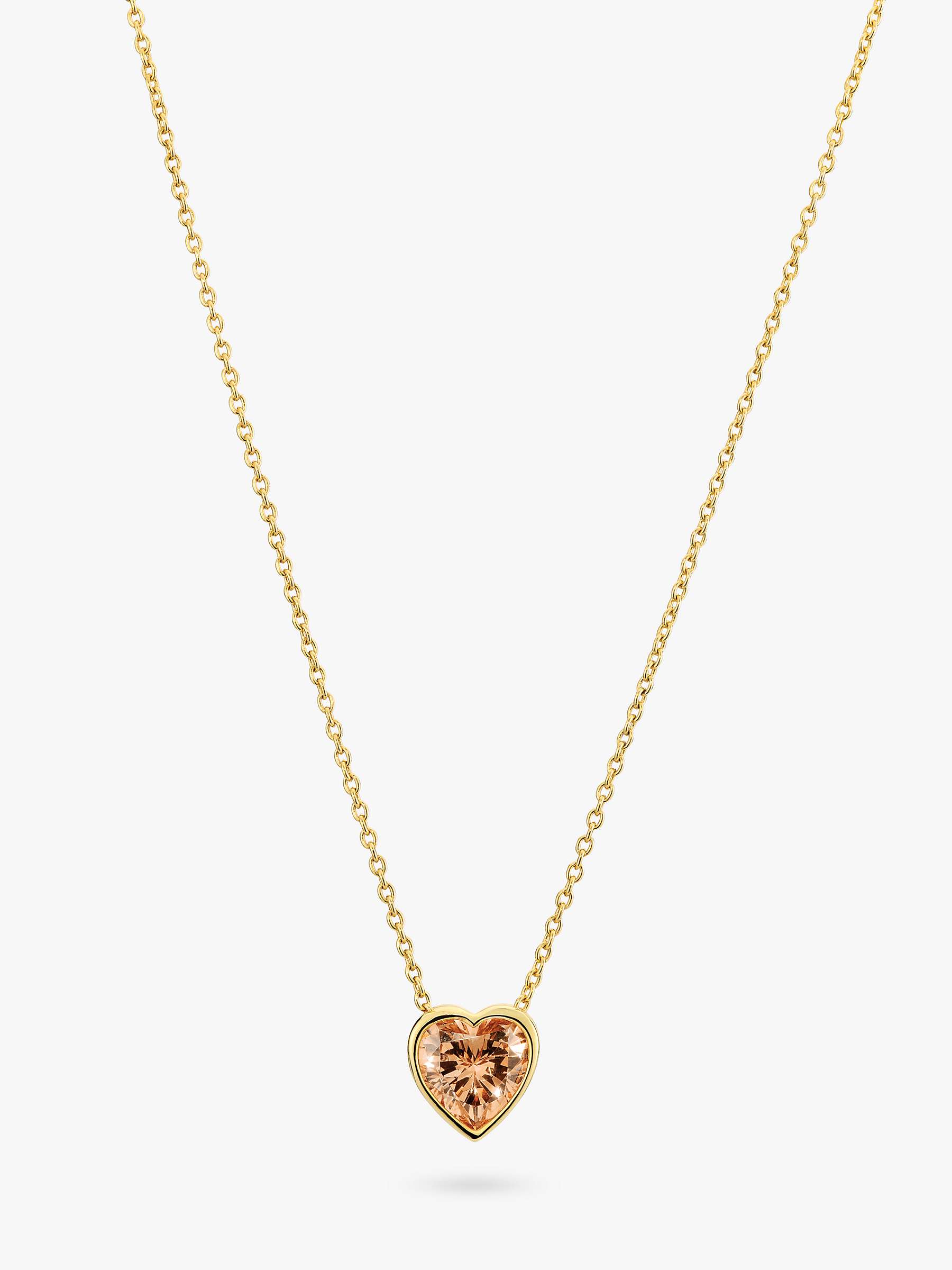 Buy Sif Jakobs Jewellery Amorino Cubic Zirconia Heart Pendant Necklace, Gold Online at johnlewis.com