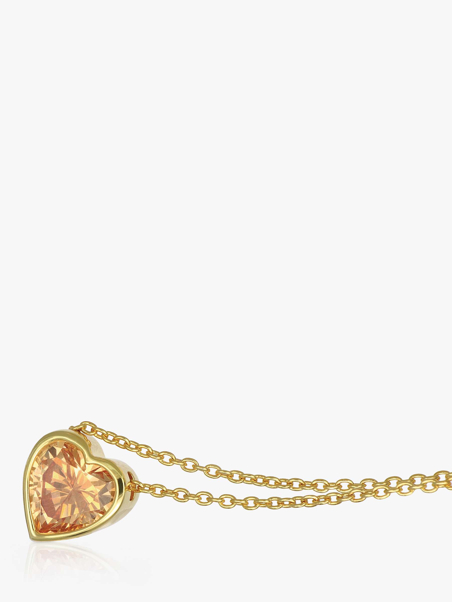 Buy Sif Jakobs Jewellery Amorino Cubic Zirconia Heart Pendant Necklace, Gold Online at johnlewis.com