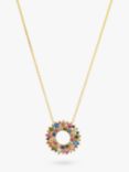 Sif Jakobs Jewellery Cubic Zirconia Circle Pendant Necklace, Gold