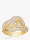 Sif Jakobs Jewellery Cubic Zirconia Knot Ring, Gold