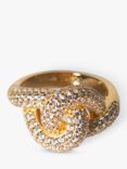 Sif Jakobs Jewellery Cubic Zirconia Knot Ring, Gold