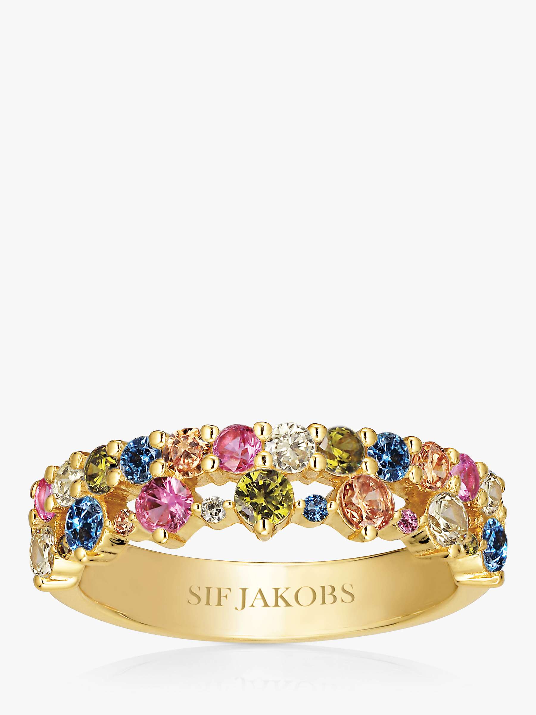 Buy Sif Jakobs Jewellery Double Row Zirconia Mix Ring, Gold Online at johnlewis.com