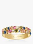 Sif Jakobs Jewellery Double Row Zirconia Mix Ring, Gold