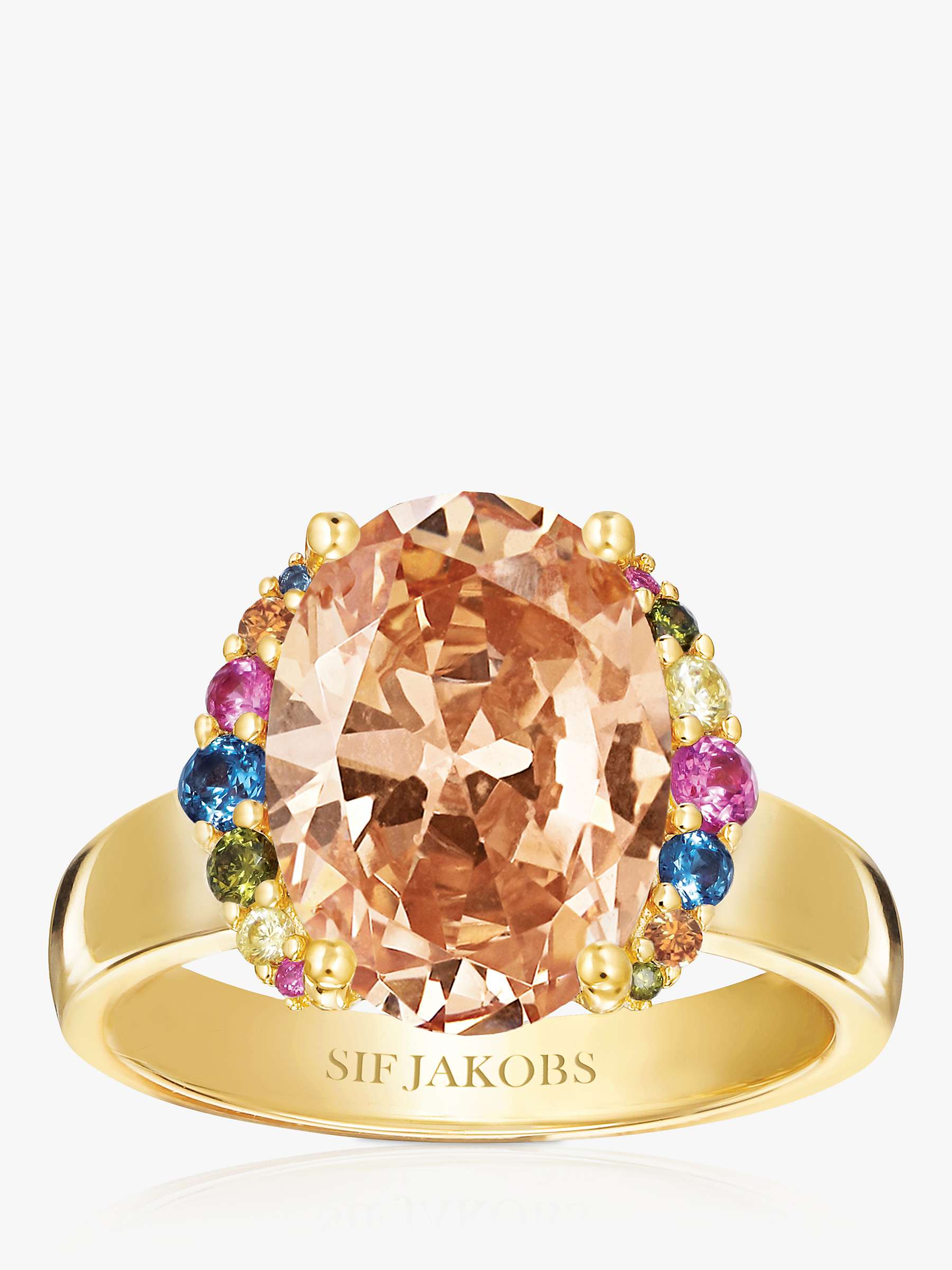Buy Sif Jakobs Jewellery Belle Zirconia Cocktail Ring, Gold Online at johnlewis.com