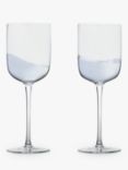 Anton Studio Designs Wave Wine Glass, Set of 2, 400ml, Silver