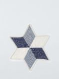 John Lewis Star Quilted Cotton Placemat, Blue