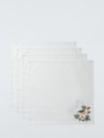 John Lewis Robin Embroidered Cotton Napkin, Set of 4, Multi