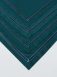 John Lewis Velvet Trim Cotton Napkin, Set of 4, Green