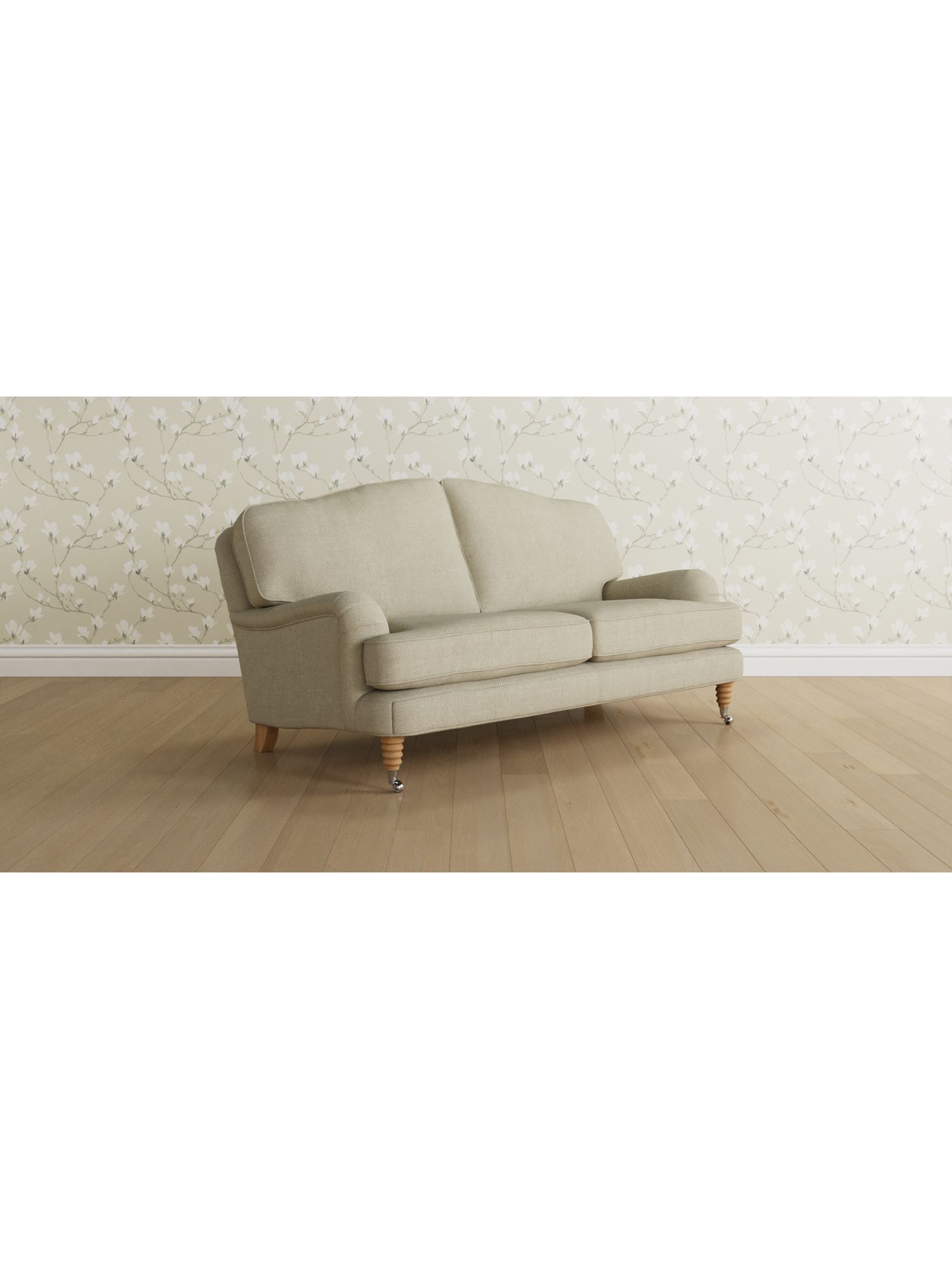 Laura Ashley Lynden Medium 2 Seater Sofa, Oak Leg, Anneliese Natural