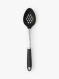 John Lewis Soft Grip Handle Nylon Slotted Spoon, Silver/Black