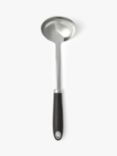 John Lewis Soft Grip Handle Stainless Steel Ladle, Silver/Black