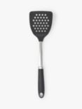 John Lewis Soft Grip Handle Nylon Slotted Turner, Silver/Black