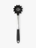 John Lewis Soft Grip Handle Nylon Spaghetti Spoon, Silver/Black