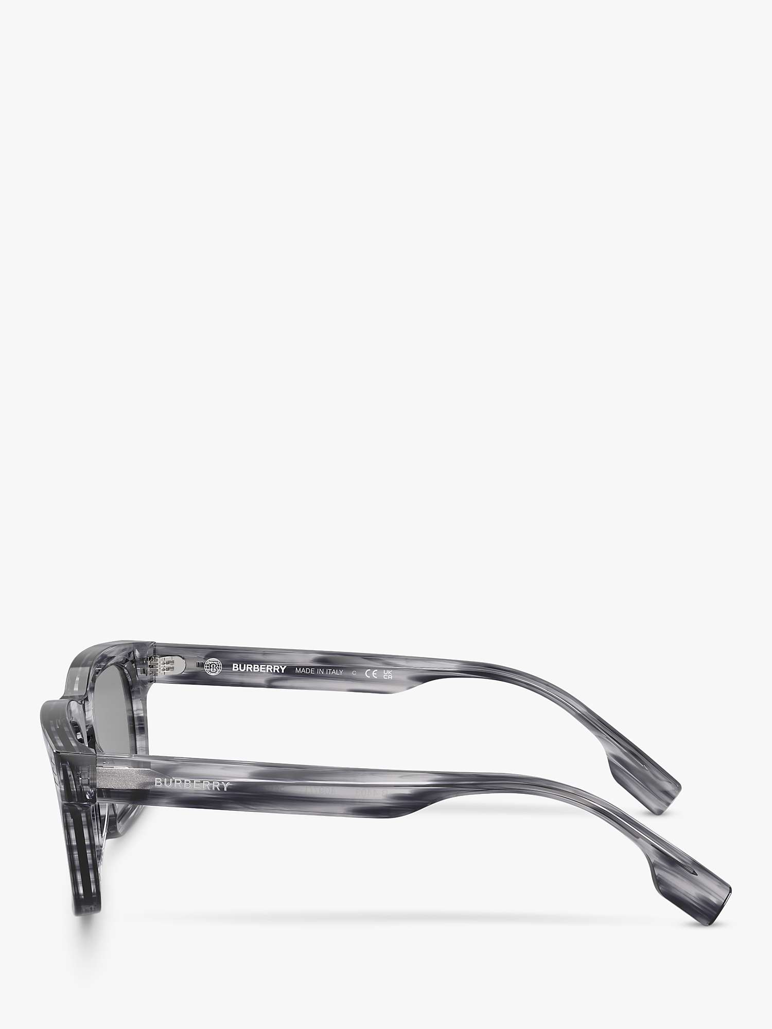 Buy Burberry BE4403 Men's Rectangular Sunglasses, Grey Online at johnlewis.com
