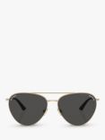 Jimmy Choo JC4002B Women's Aviator Sunglasses, Pale Gold/Grey