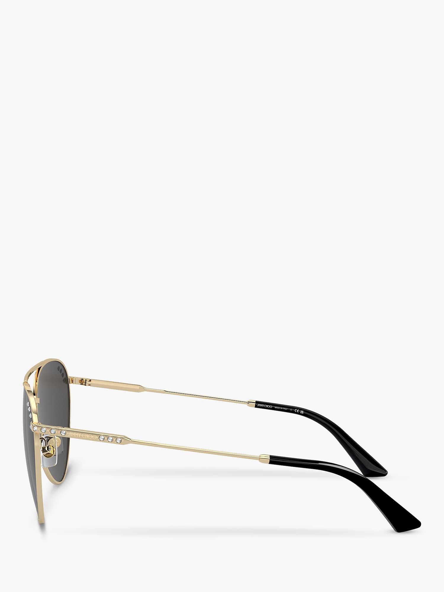 Buy Jimmy Choo JC4002B Women's Aviator Sunglasses, Pale Gold/Grey Online at johnlewis.com