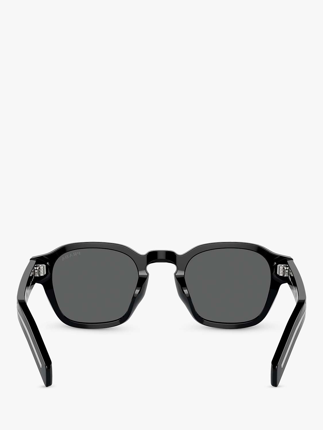 Buy Prada PR A16S Men's D-Frame Sunglasses, Black/Grey Online at johnlewis.com