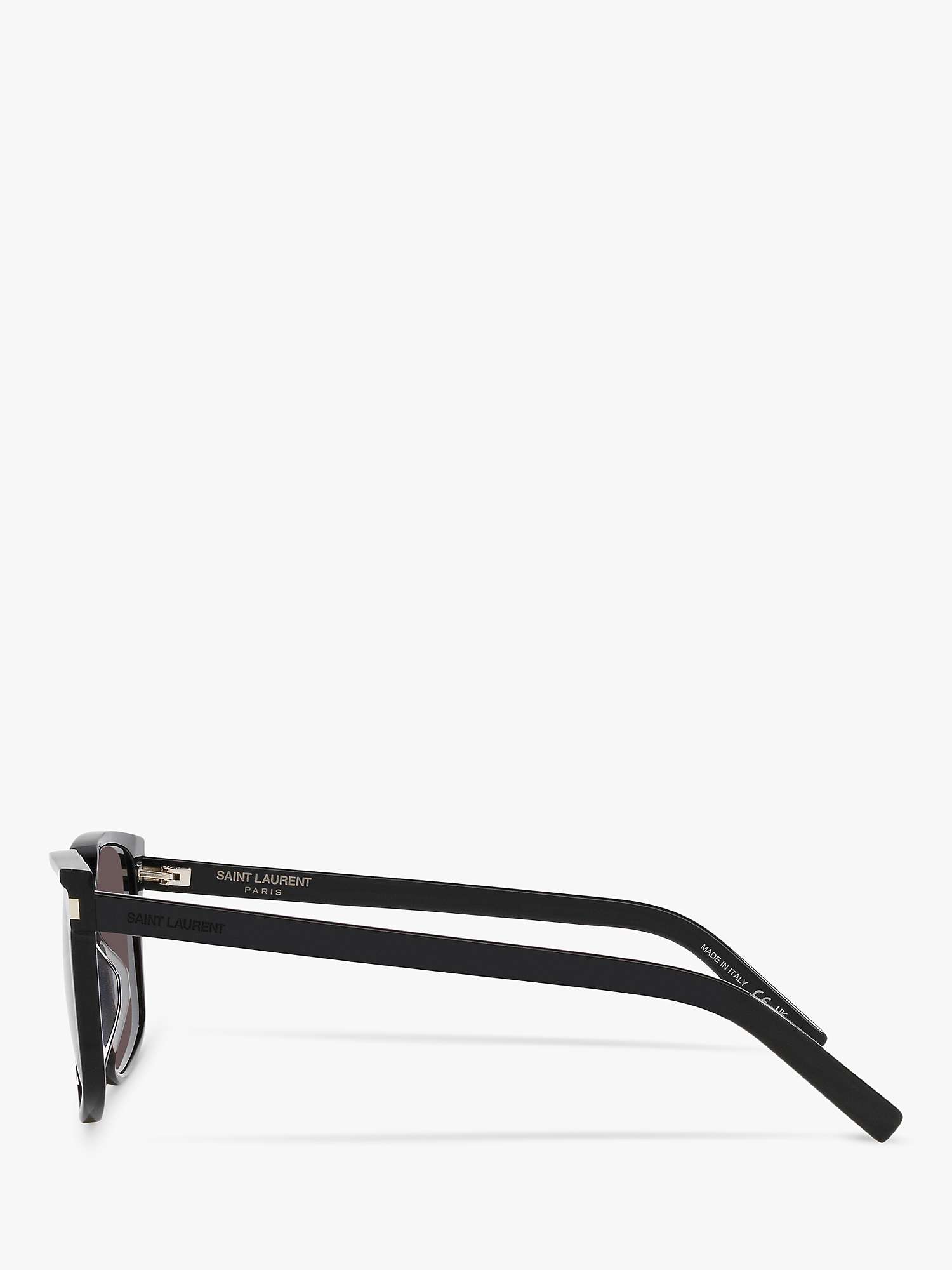 Buy Yves Saint Laurent YS000476 Men's Square Sunglasses, Black/Grey Online at johnlewis.com