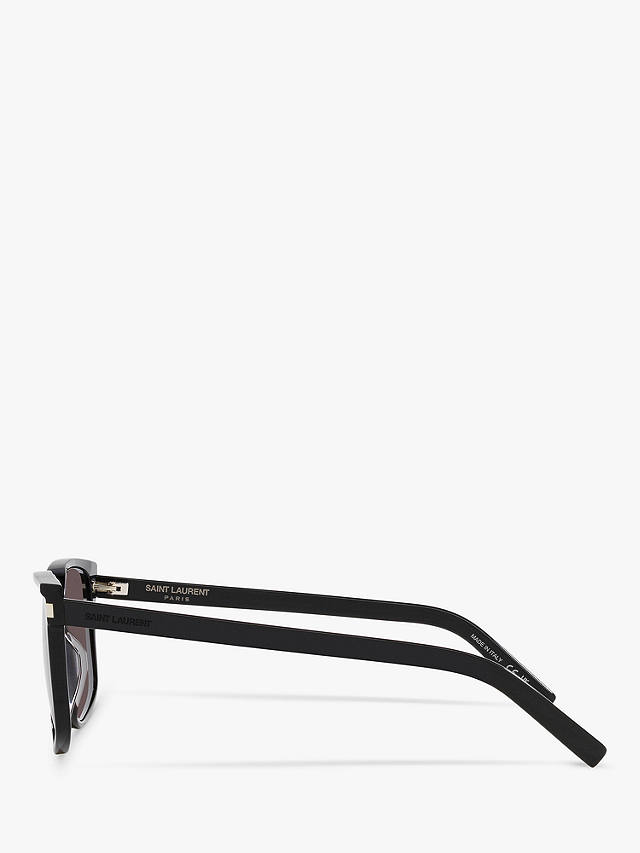 Yves Saint Laurent YS000476 Men's Square Sunglasses, Black/Grey