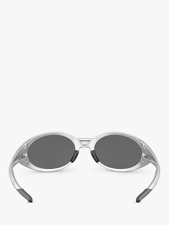 Oakley OO9438 Men's Eyejacket Redux Polarised Oval Sunglasses, Silver/Black