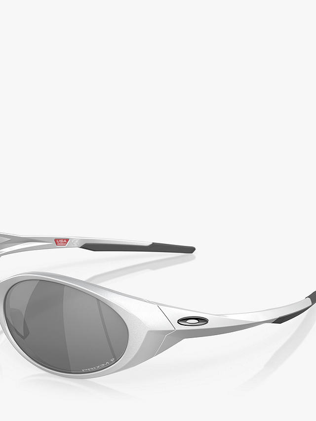 Oakley OO9438 Men's Eyejacket Redux Polarised Oval Sunglasses, Silver/Black